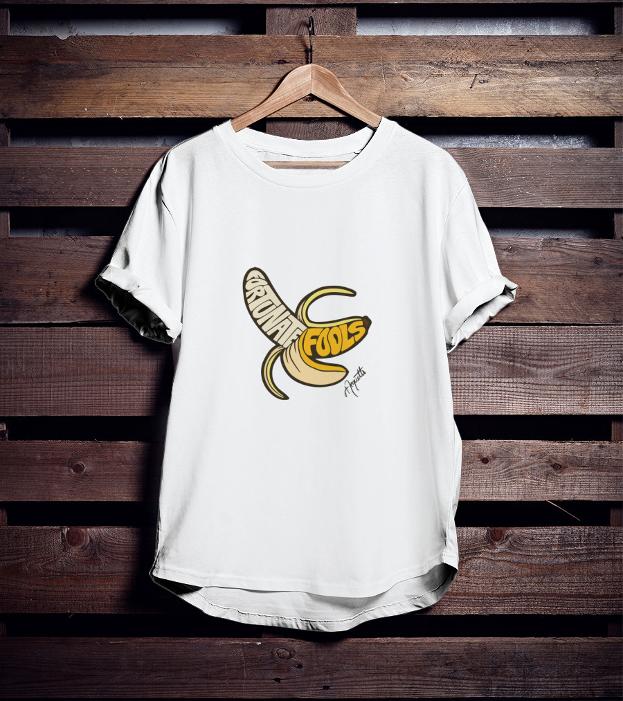 Fortunate Fools Banana Art By Franks T-Shirt