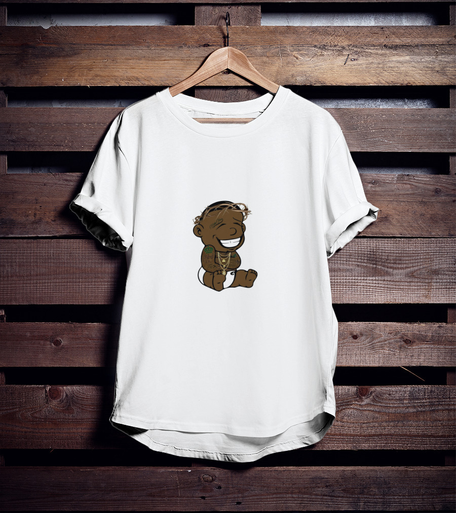 DaBaby Cartoon Character With Tattoos And Jewelry T-Shirt