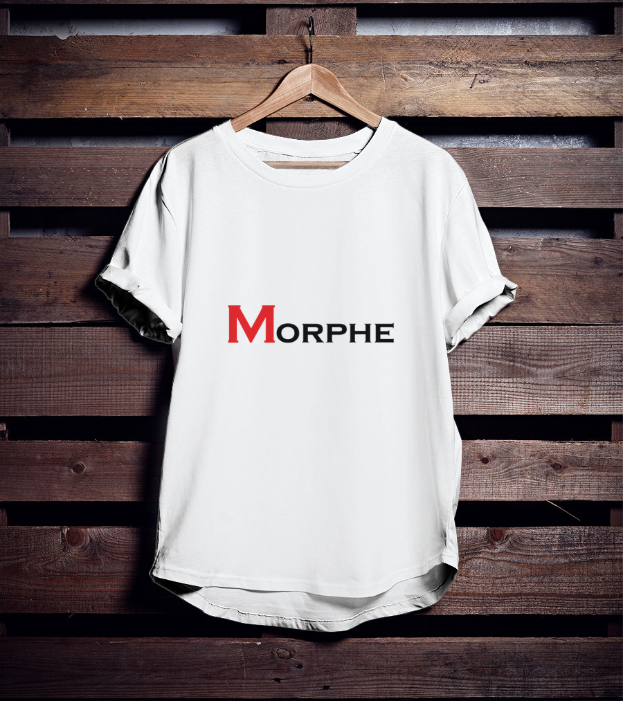 Morphe Red And Black Minimalist Typography T-Shirt
