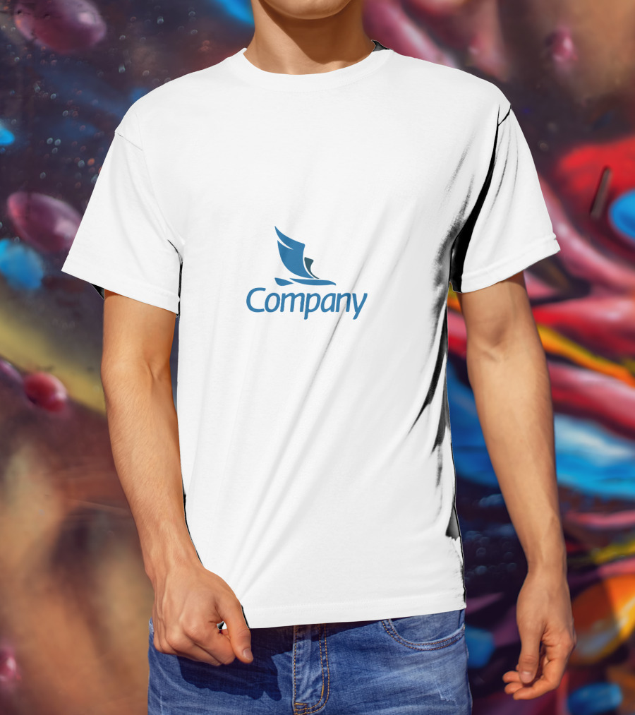 Company Flight Bird Logo Blue T-Shirt
