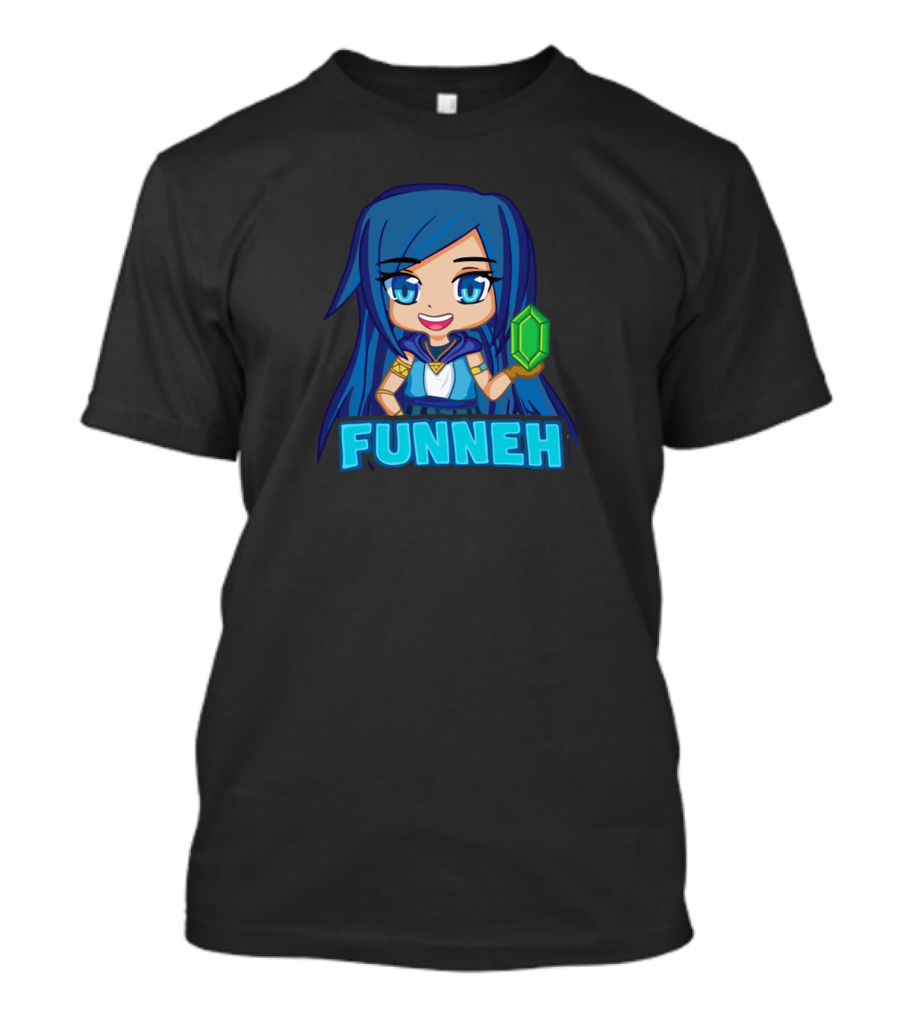 Funneh ItsFunneh Character Holding Emerald Gem T-Shirt