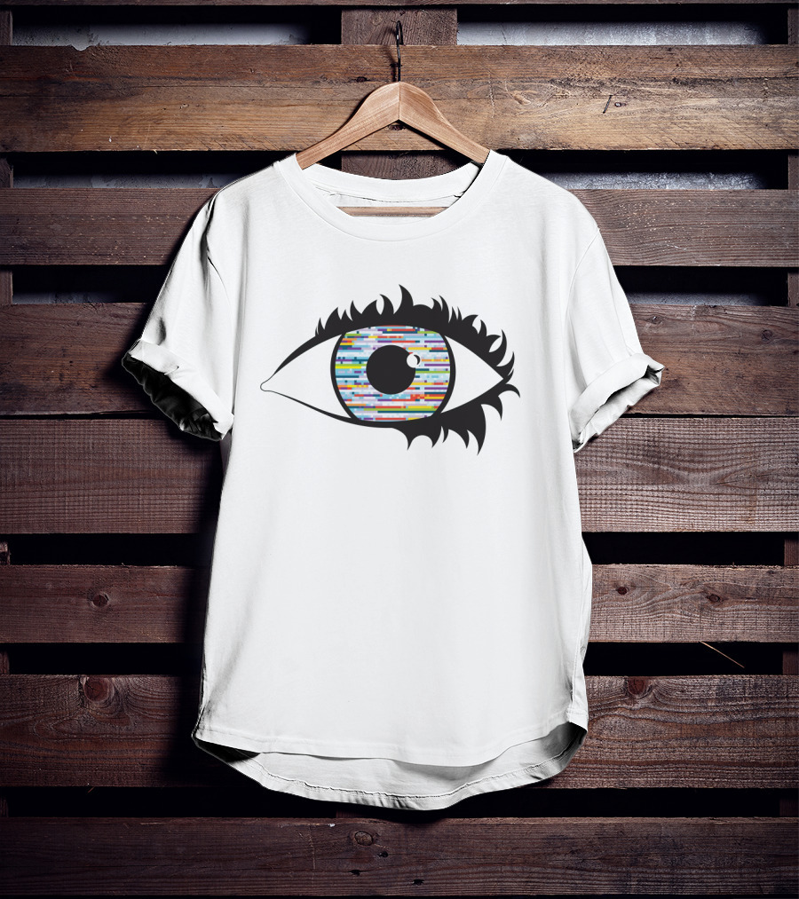 Eye With Colorful Barcode Iris T-Shirt