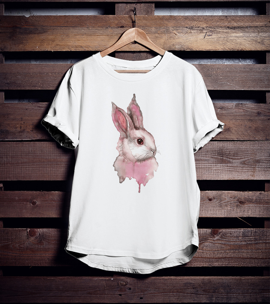 Hare 6s Watercolor Rabbit Dripping T-Shirt