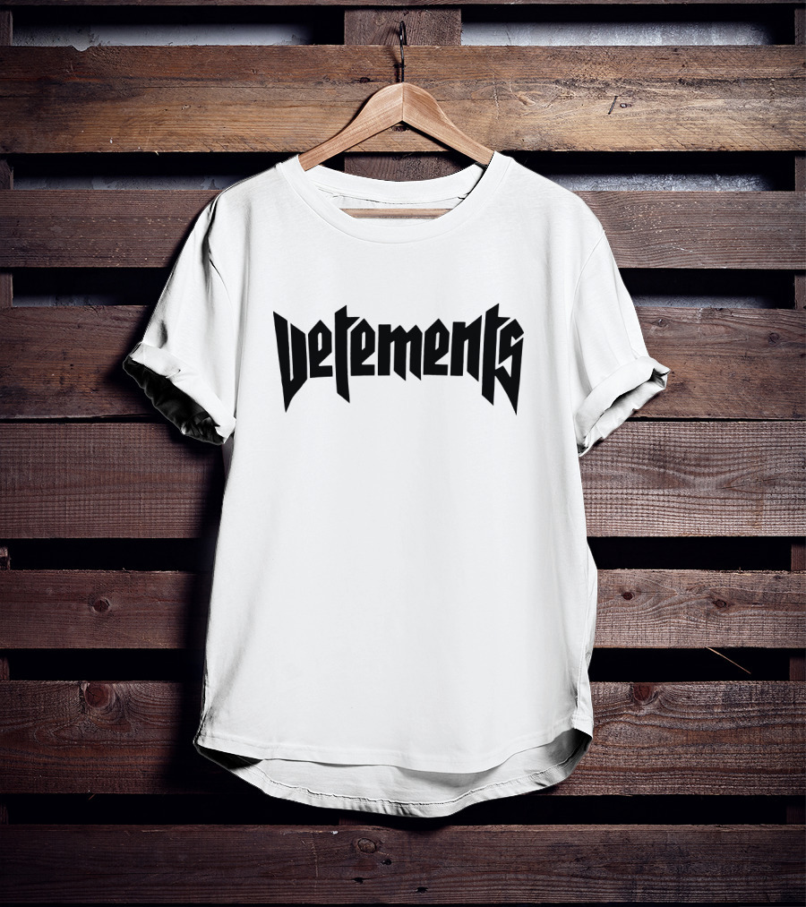Vetements Metal Band Style Font T-Shirt