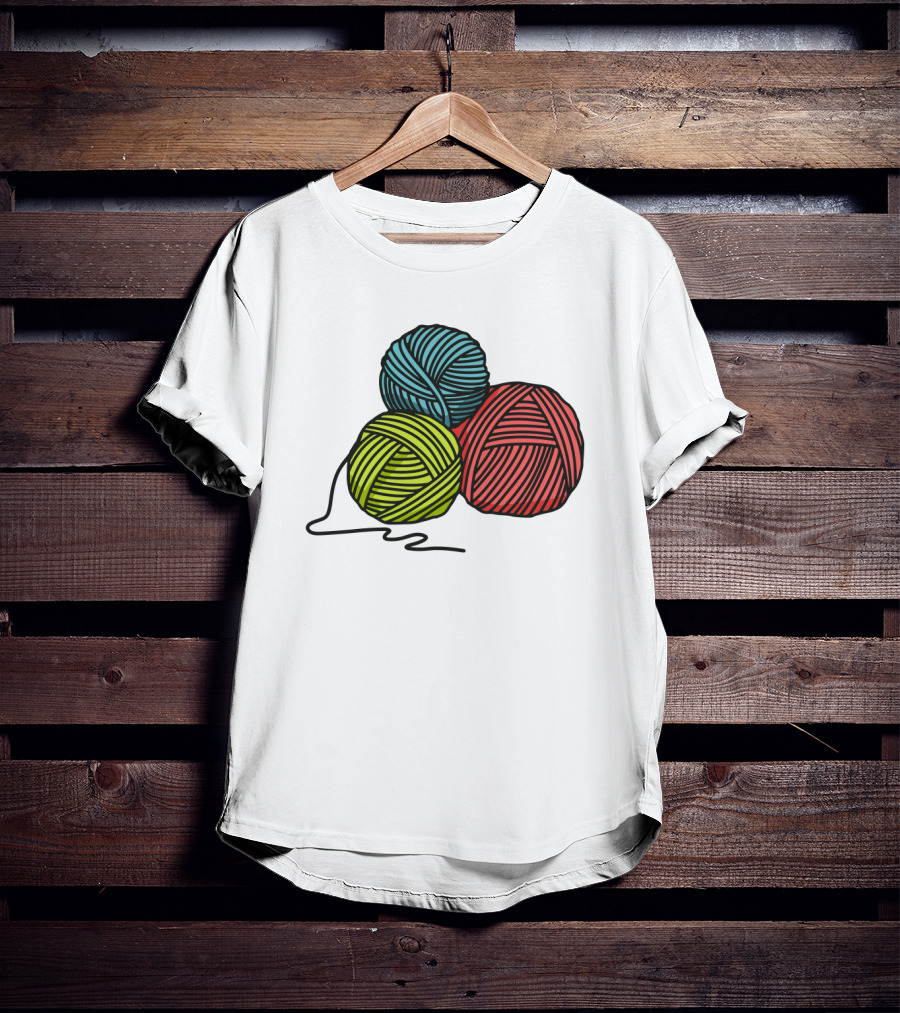 Yarn Balls Blue Green Red T-Shirt