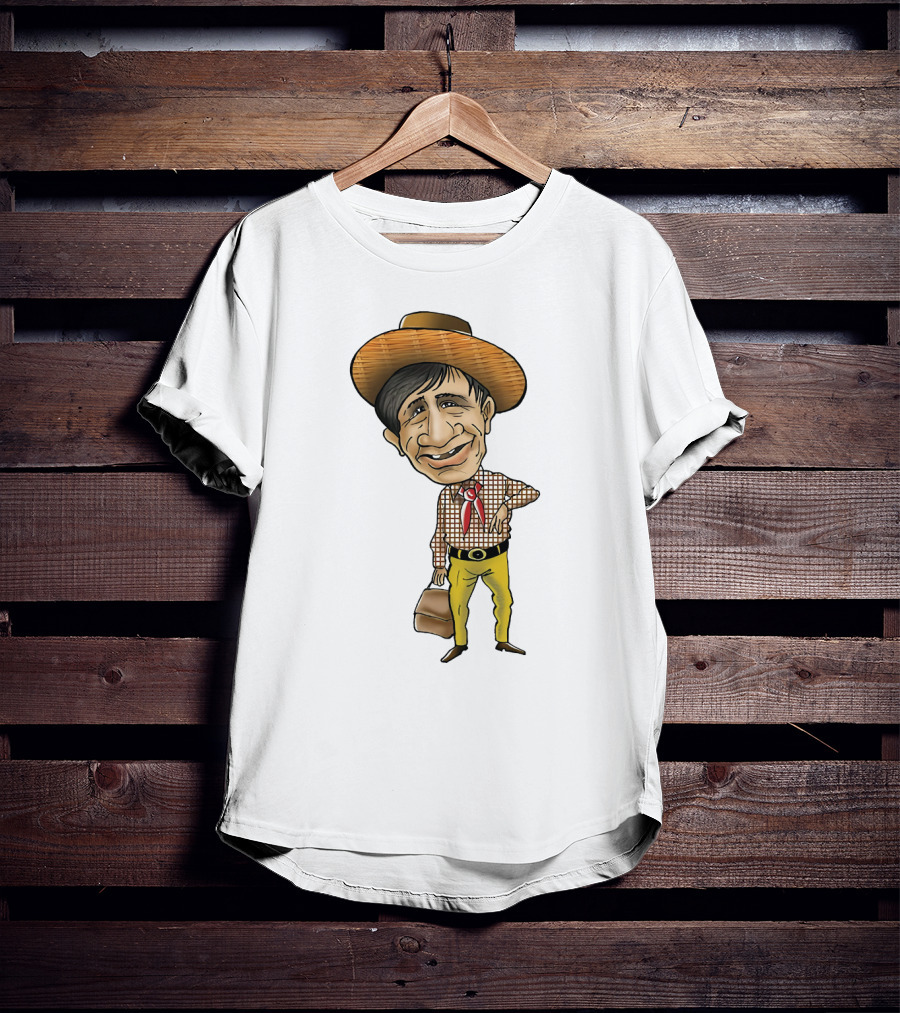 Dev Anand Caricature Cowboy T-Shirt