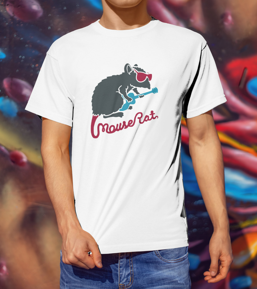 Mouse Rat Sunglasses Guitar T-Shirt
