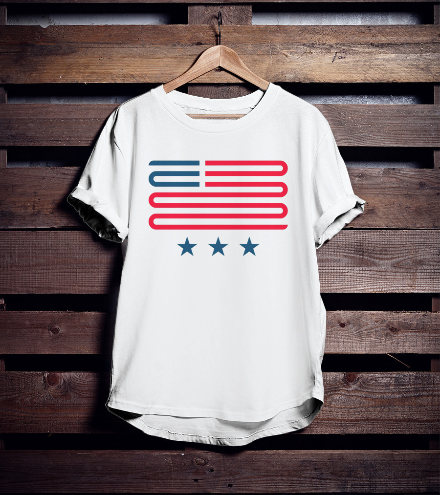 American Flag Three Stars Stripes USA Flag T-Shirt