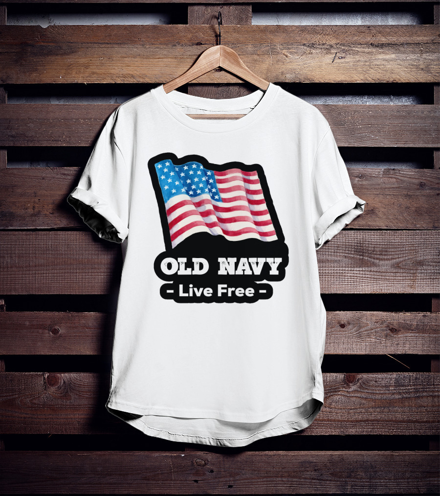 Old Navy Live Free American Flag T-Shirt