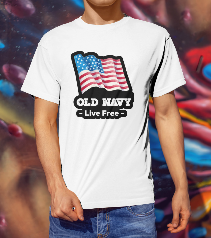 Old Navy Live Free American Flag T-Shirt