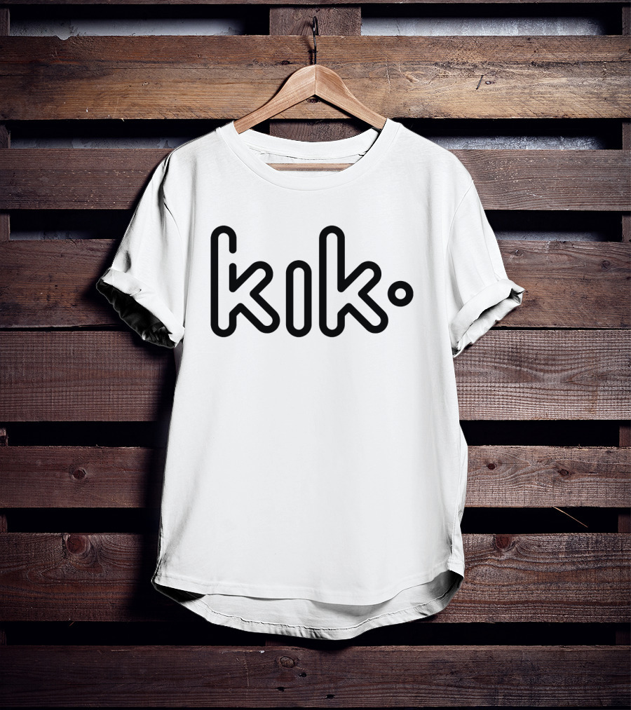 Kik Logo Text Minimalist T-Shirt