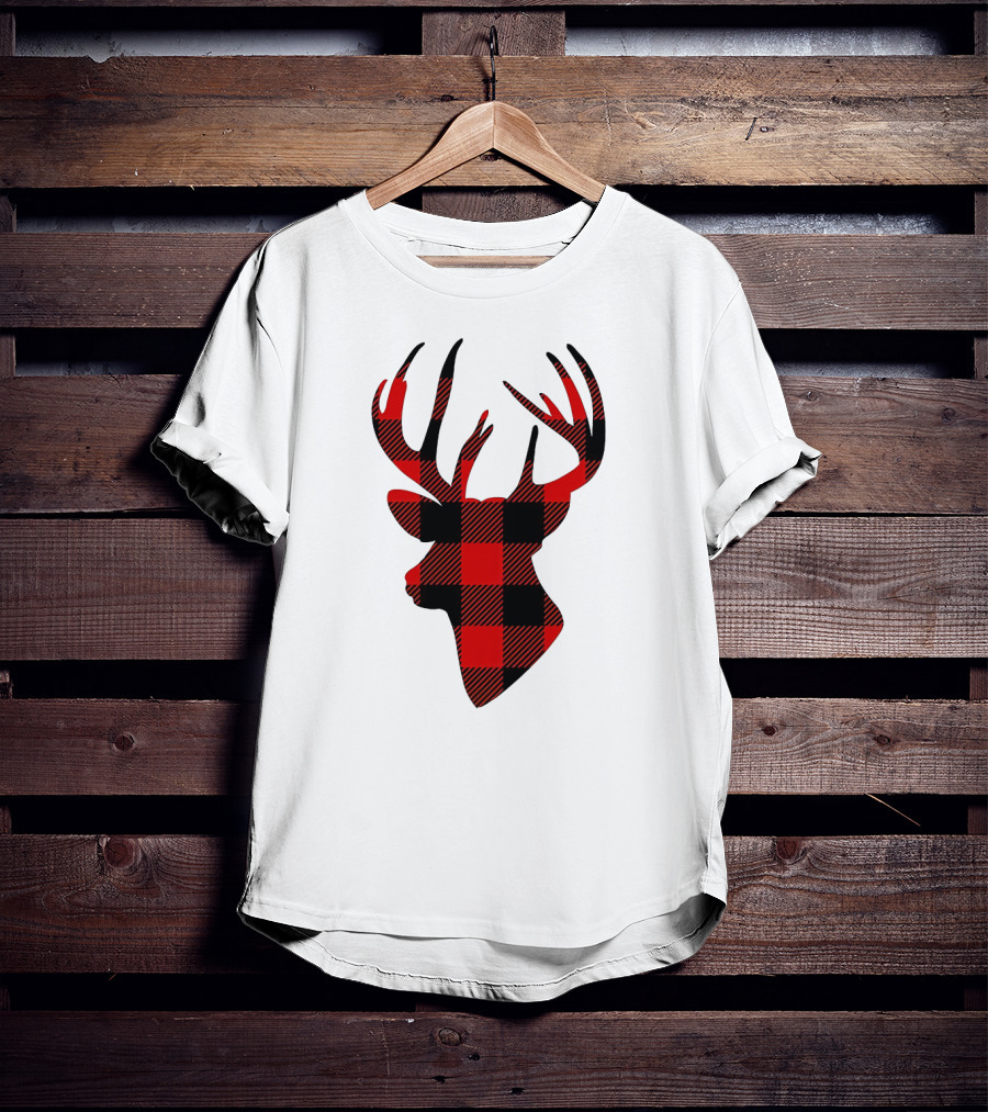 Buffalo Plaid Deer T-Shirt