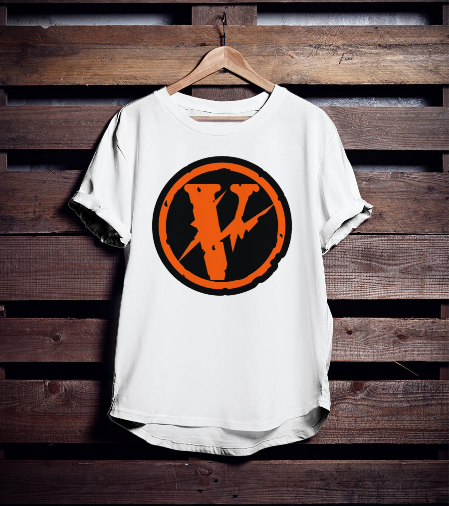 Vlone Iconic V In Orange Circle T-Shirt