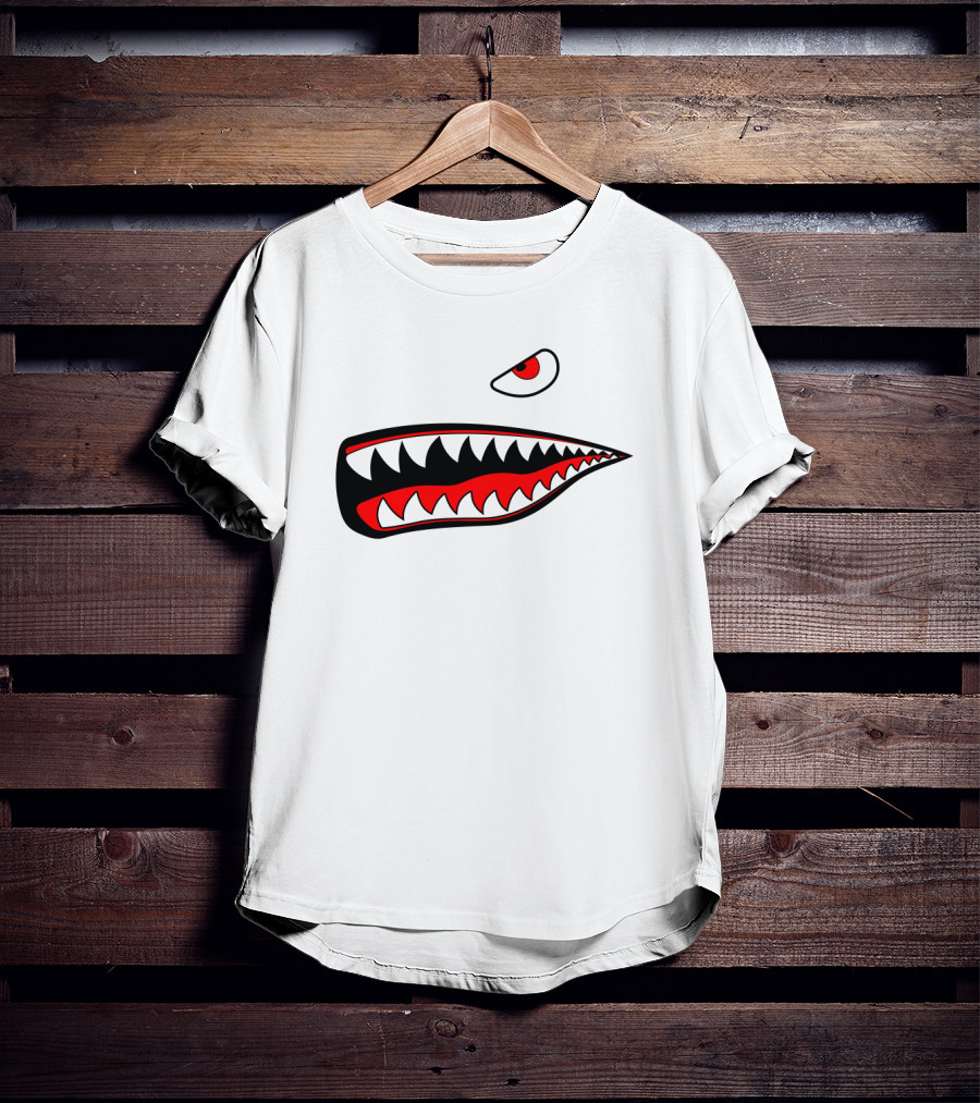 Bape Shark Face Iconic Red Eye And Mouth T-Shirt