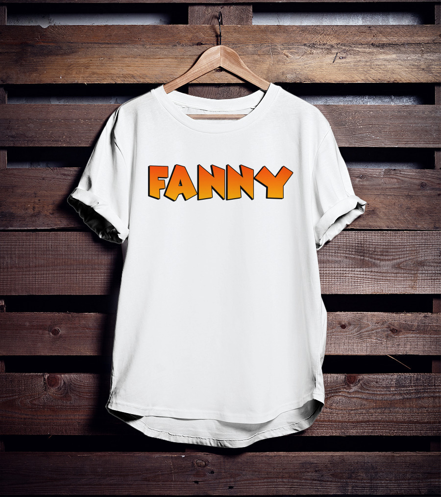 Fanny Bold Gradient Block Lettering T-Shirt