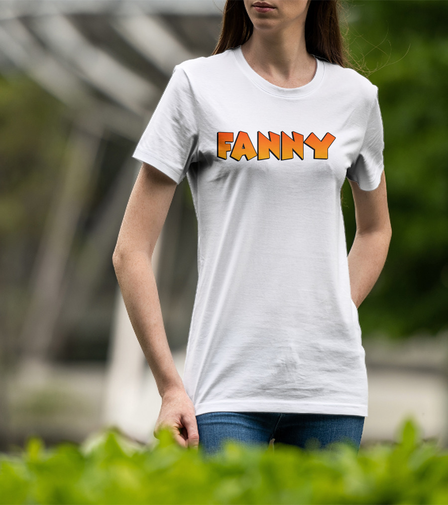 Fanny Bold Gradient Block Lettering T-Shirt