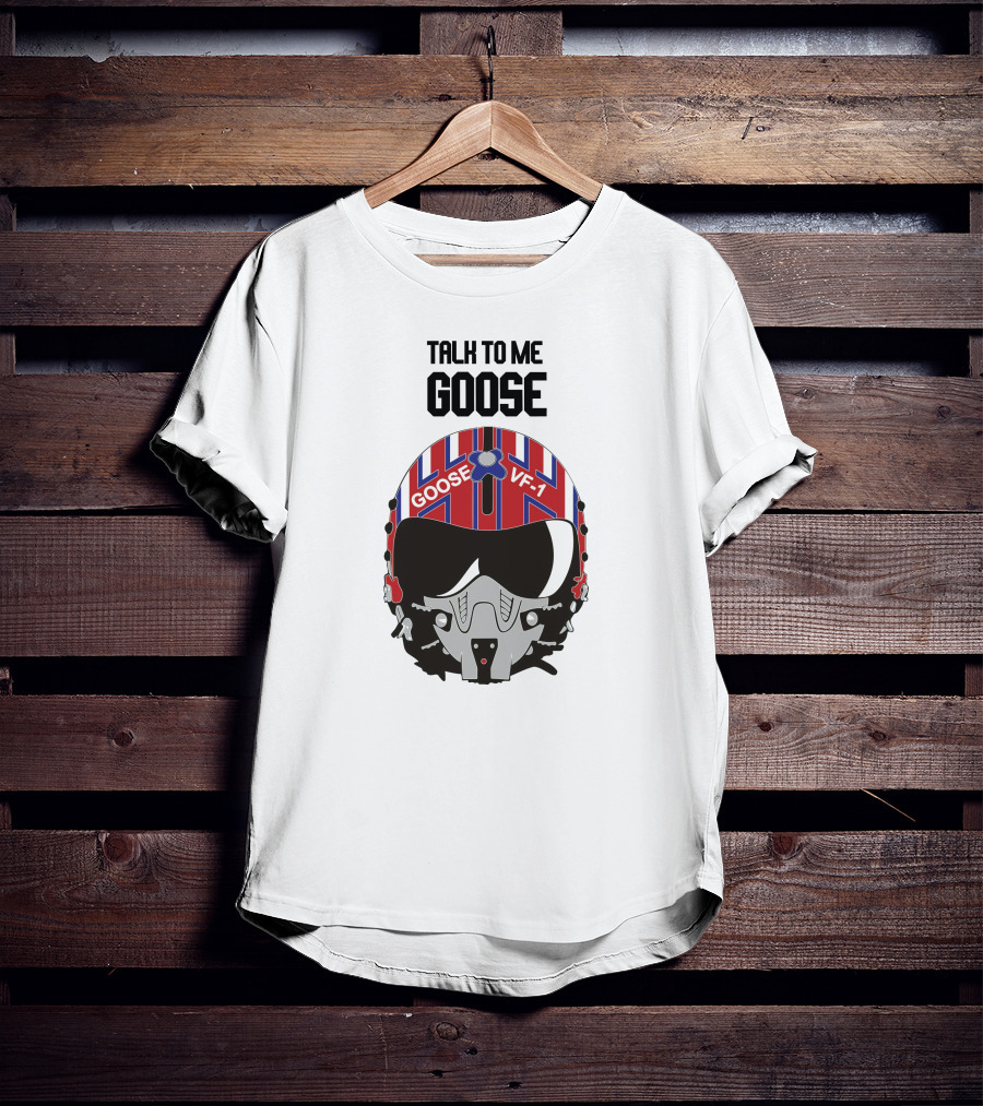 Talk To Me Goose Helmet VF-1 Navy Aviation T-Shirt