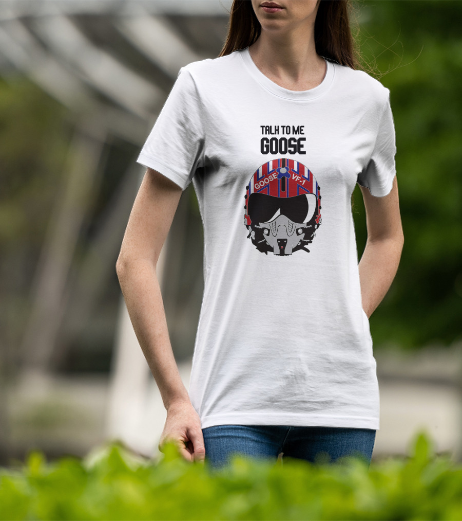 Talk To Me Goose Helmet VF-1 Navy Aviation T-Shirt