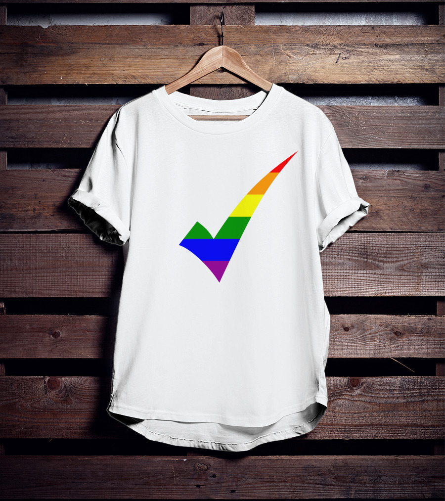 Rainbow Check T-Shirt