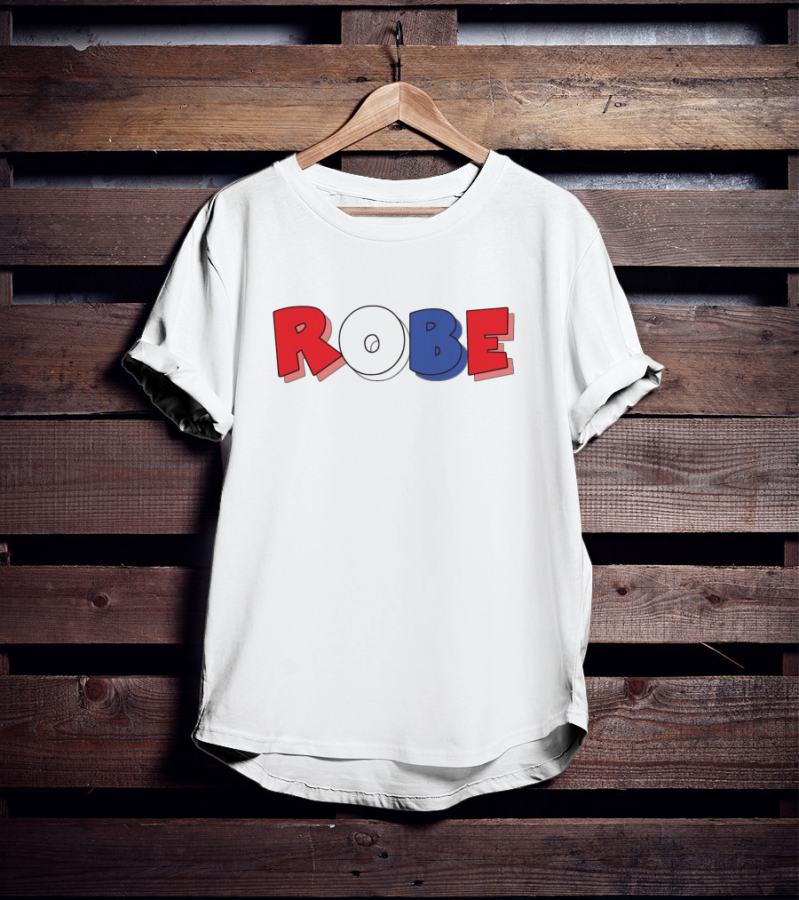 ROBE Red White Blue Bold Letters T-Shirt