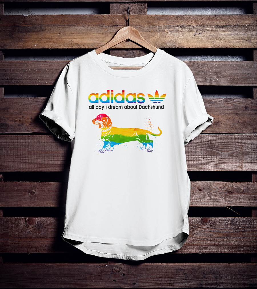 All Day I Dream About Dachshund Rainbow T-Shirt