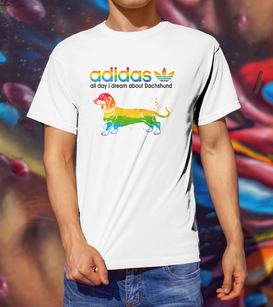 All Day I Dream About Dachshund Rainbow T-Shirt