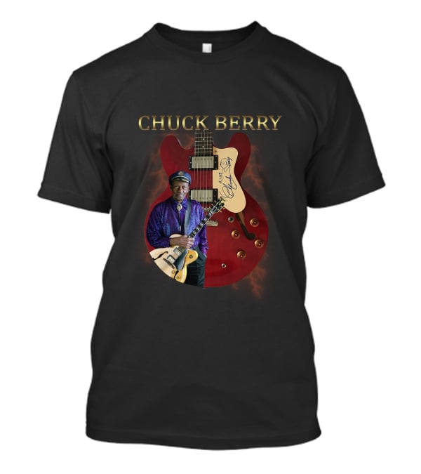 Chuck Berry Iconic Guitar With Signature T-Shirt