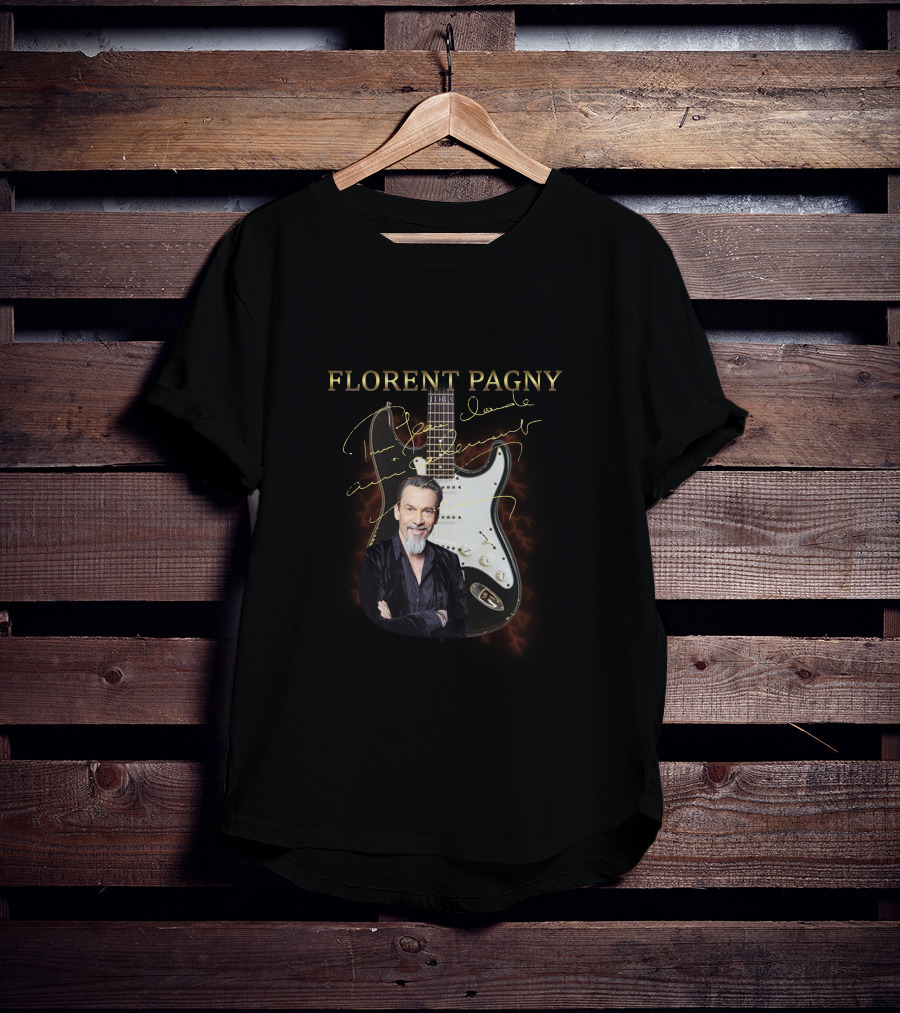 Florent Pagny Autograph Guitar T-Shirt