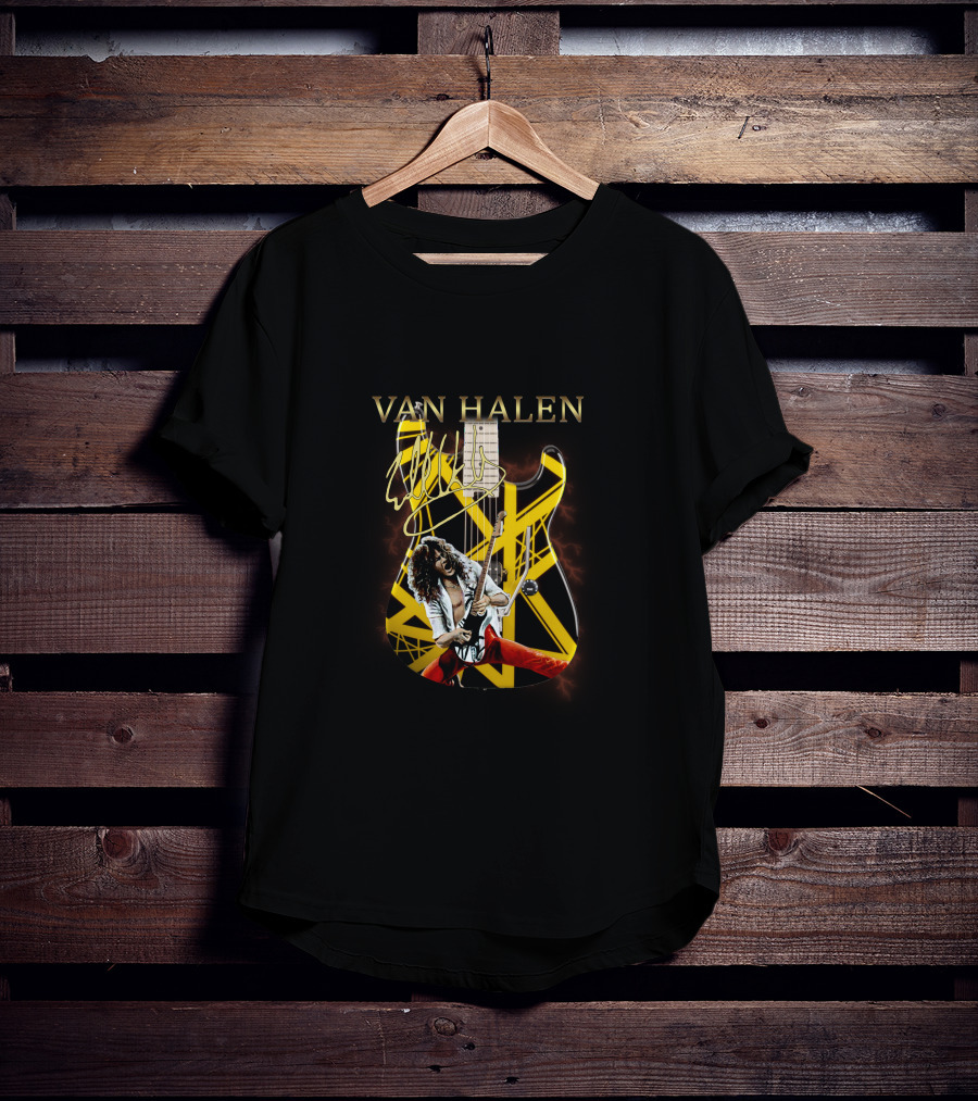 Van Halen Signature Guitar Eddie Van Halen Iconic Striped T-Shirt