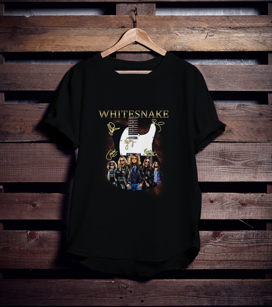 Whitesnake Band Guitar Photo T-Shirt