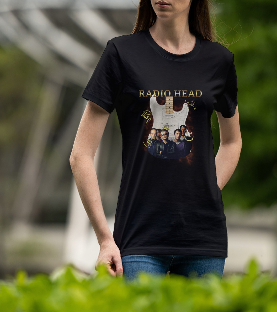 Radio Head Guitar With Band Members T-Shirt