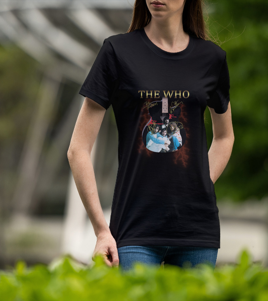 THE WHO Signature Guitar Collage T-Shirt