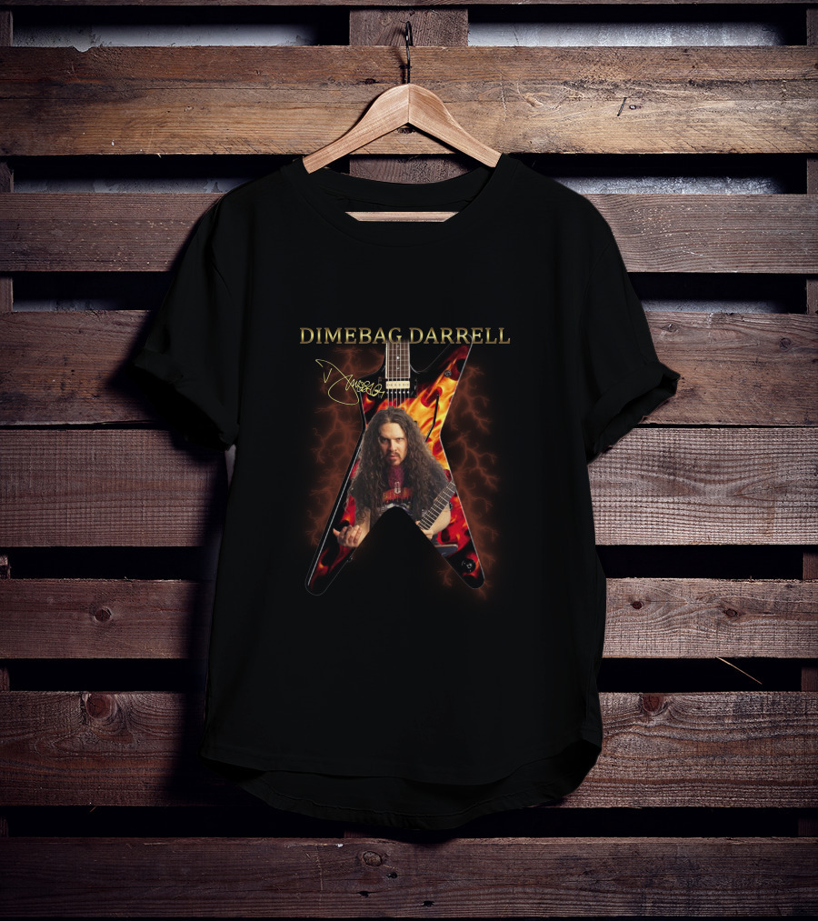 Dimebag Darrell Signature Guitar With Flames T-Shirt