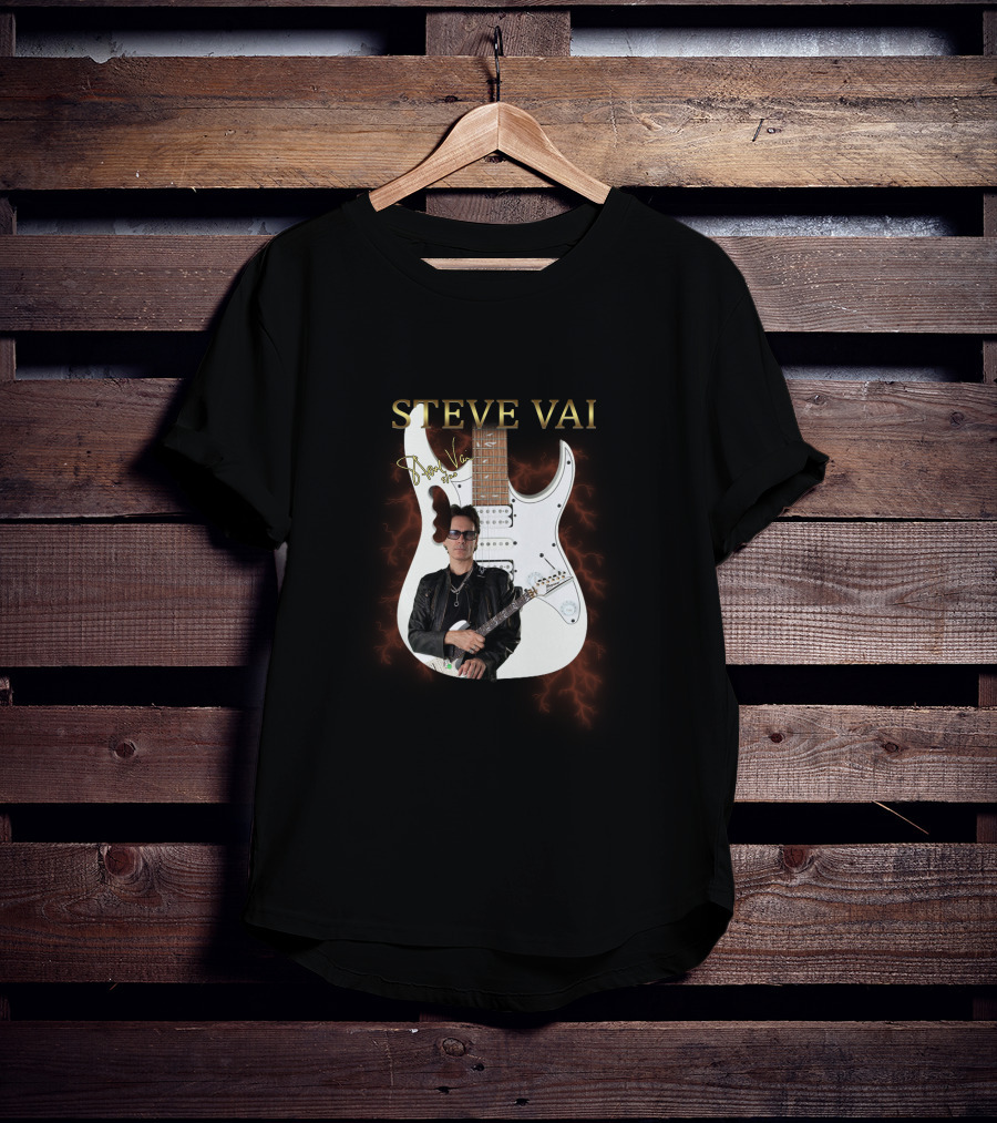 Steve Vai Signature Electric Guitar With Autograph And Image T-Shirt