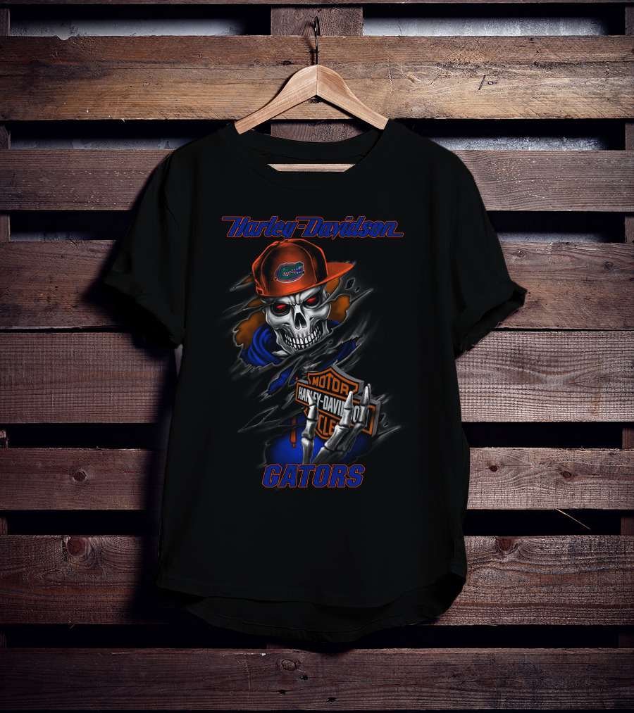 Harley Davidson Florida Gators Skull Hd 26-09 T-Shirt