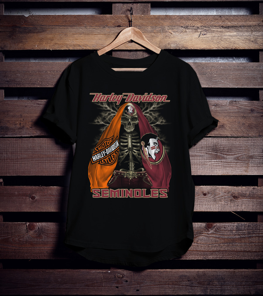Harley Davidson Motorcycles Seminoles Florida State Hd 12-09 T-Shirt