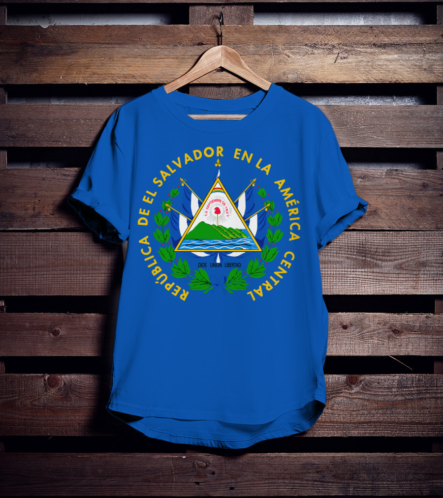 República DE El Salvador En LA América Central Dios Unión Libertad Escudo DE El Salvador T-Shirt