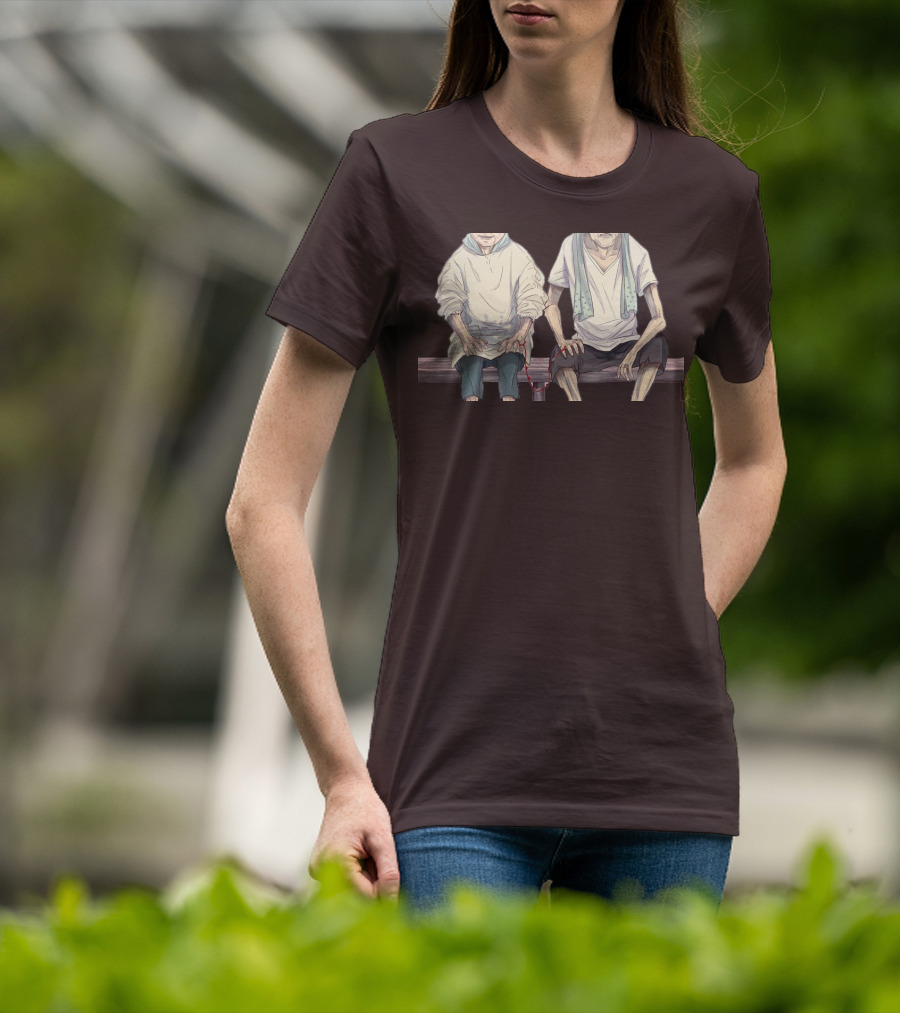 Grow Old With You Elderly Couple Sitting Together T-Shirt