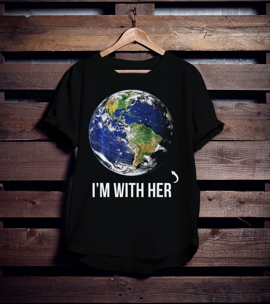 I'm With Her Earth Arrow T-Shirt