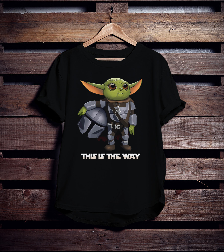 Baby Yoda Armor This Is The Way Mandalorian Helmet T-Shirt
