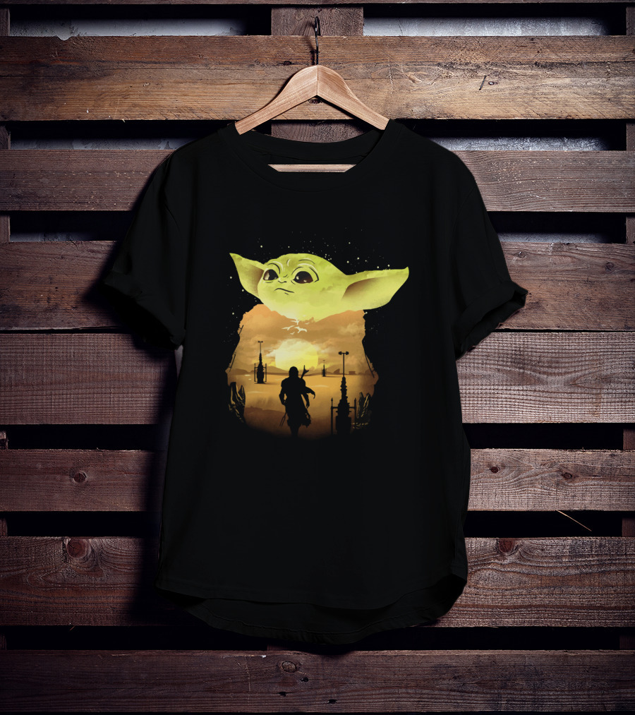 The Child Sunset Silhouette Adventure Scene T-Shirt