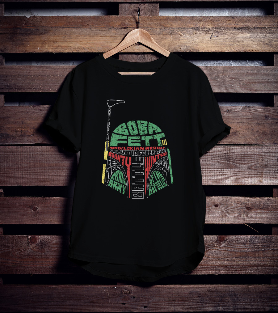 Boba Fett Mandalorian Warrior Galactic Federation Bounty Hunter Battle T-Shirt