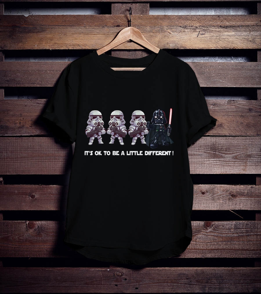 It's OK To Be A Little Different Star Wars Stormtrooper Darth Vader T-Shirt
