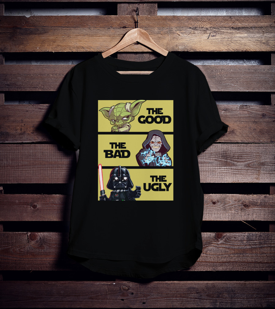 The Good The Bad The Ugly Star Wars Yoda Emperor Palpatine Darth Vader T-Shirt