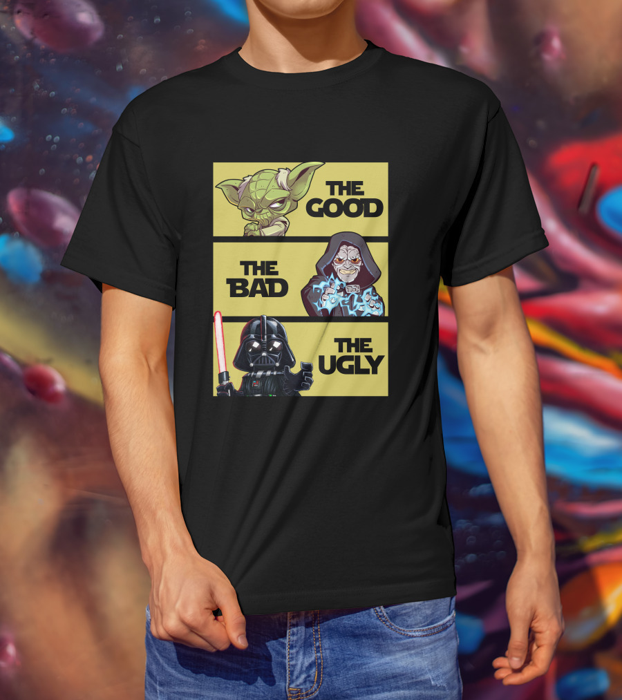 The Good The Bad The Ugly Star Wars Yoda Emperor Palpatine Darth Vader T-Shirt