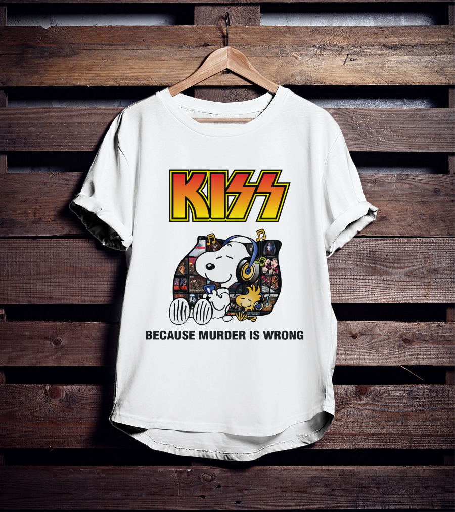 KISS Snoopy Because Murder Is Wrong T-Shirt
