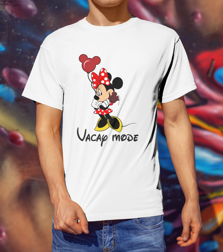 Disney Minnie Mouse Vacay Mode Balloon And Ice Cream T-Shirt