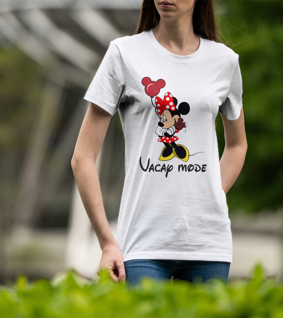 Disney Minnie Mouse Vacay Mode Balloon And Ice Cream T-Shirt