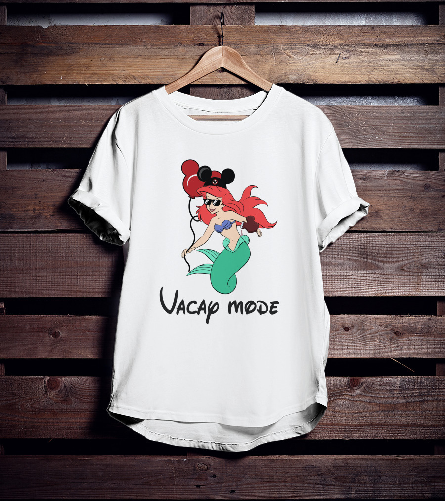 Vacay Mode Little Mermaid With Mickey Balloons T-Shirt