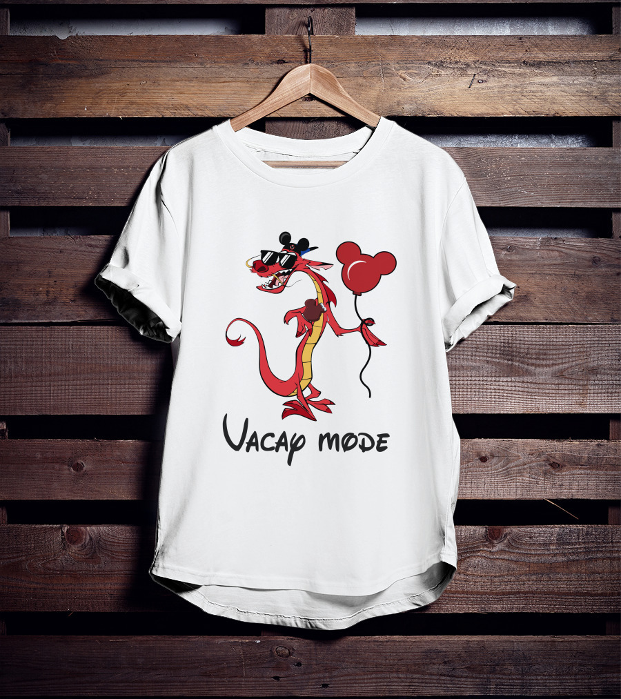 Mushu Vacay Mode Disney Mickey Balloon T-Shirt
